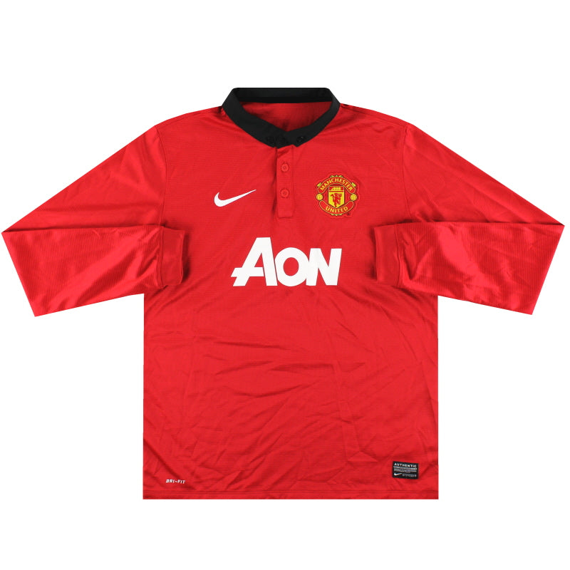 2013-14 Manchester United Nike Home Shirt L/S L.Boys - Classic Football Kit