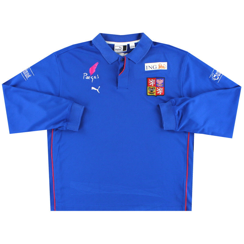 2003-04 Czech Republic Puma Player Issue Polo Shirt XXL - Classic Football Kit
