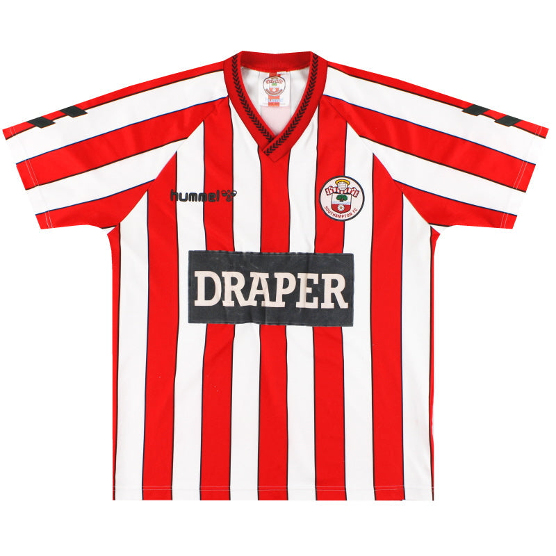 1989-91 Southampton Hummel Home Shirt L - Classic Football Kit