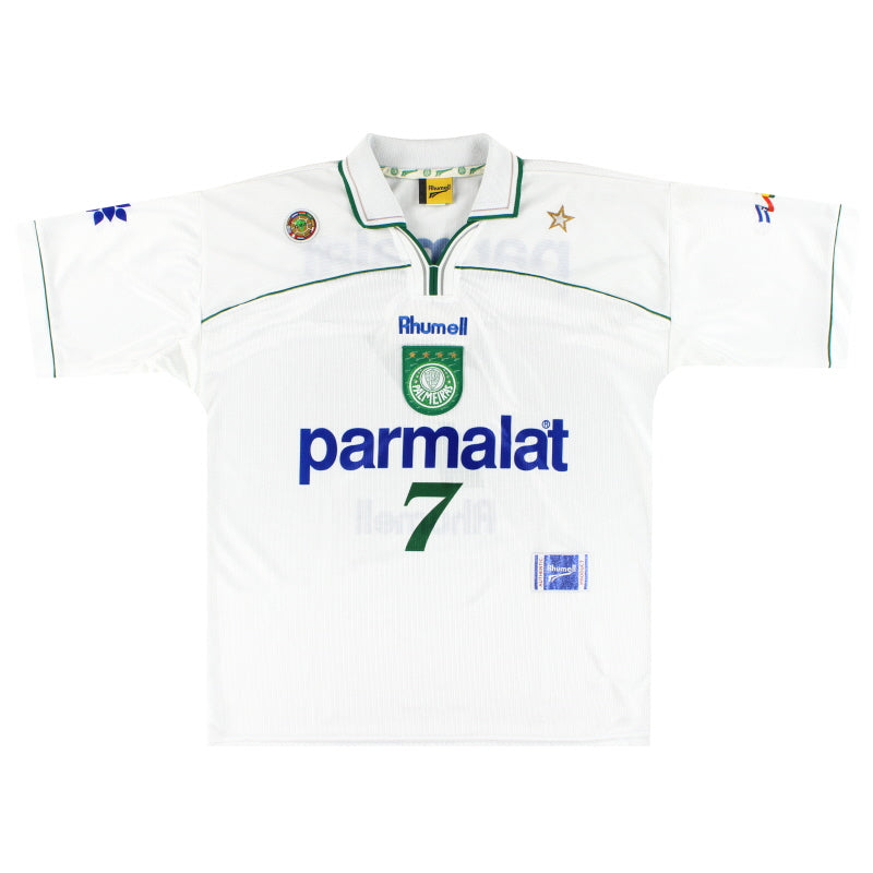 1999 Palmeiras Away Shirt #7 *Mint* XL - Classic Football Kit