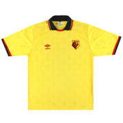 1989-91 Watford Umbro Home Shirt L - Classic Football Kit