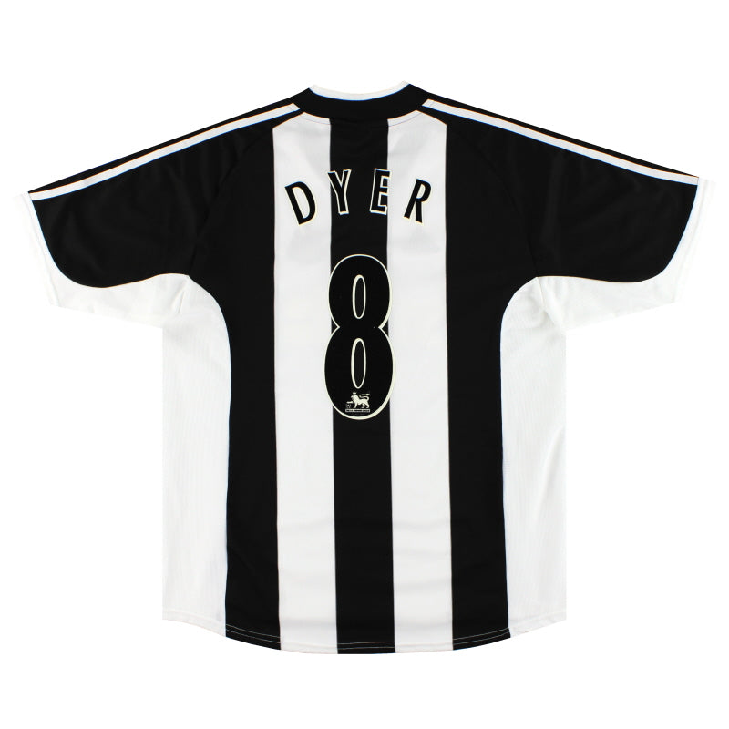 2001-03 Newcastle adidas Home Shirt Dyer #8 *As New* L - Classic Football Kit