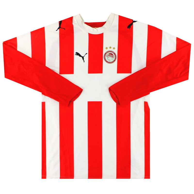 2006-07 Olympiakos Puma Home Shirt L/S XL - Classic Football Kit