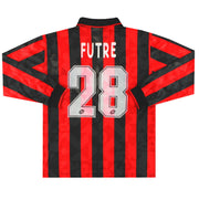 1994-95 AC Milan Lotto Home Shirt Futre #28 L/S XL - Classic Football Kit