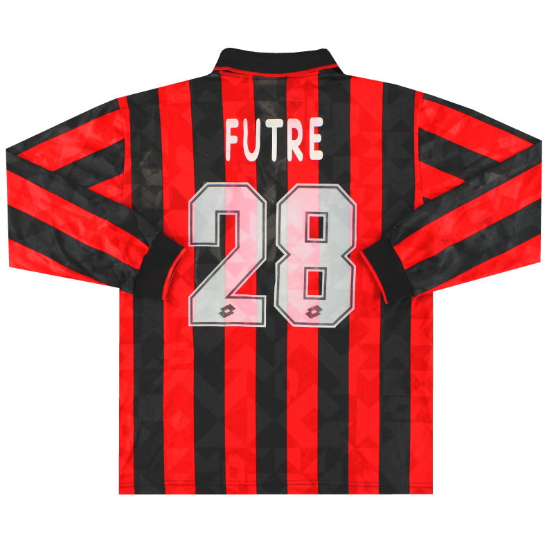 1994-95 AC Milan Lotto Home Shirt Futre #28 L/S XL - Classic Football Kit