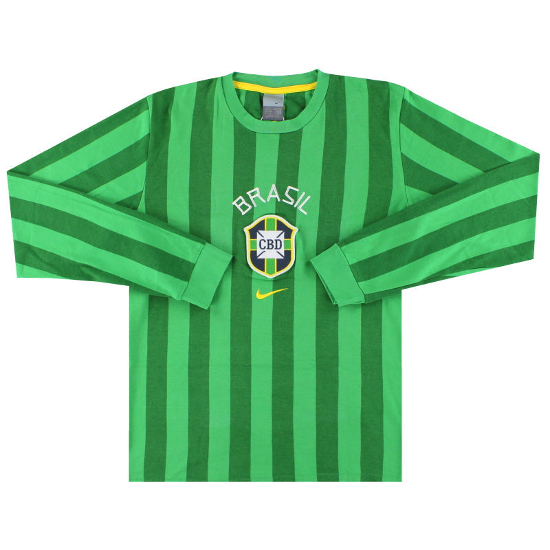 2002-03 Brazil Nike Tee L/S *As New* - Classic Football Kit