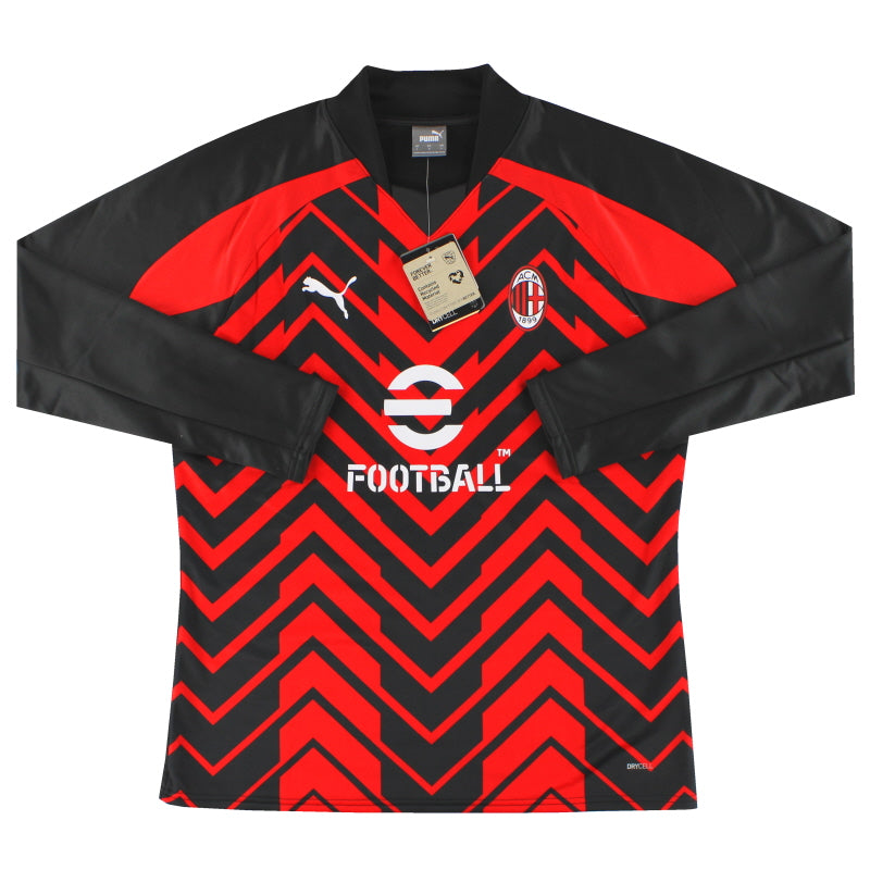 2023-24 AC Milan Puma Pre-Match Sweat Top *w/tags* L - Classic Football Kit
