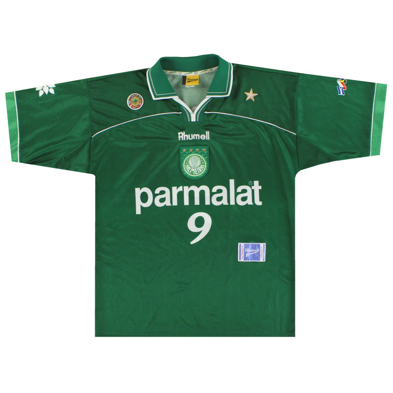 1999 Palmeiras Rhumell Home Shirt #9 L - Classic Football Kit