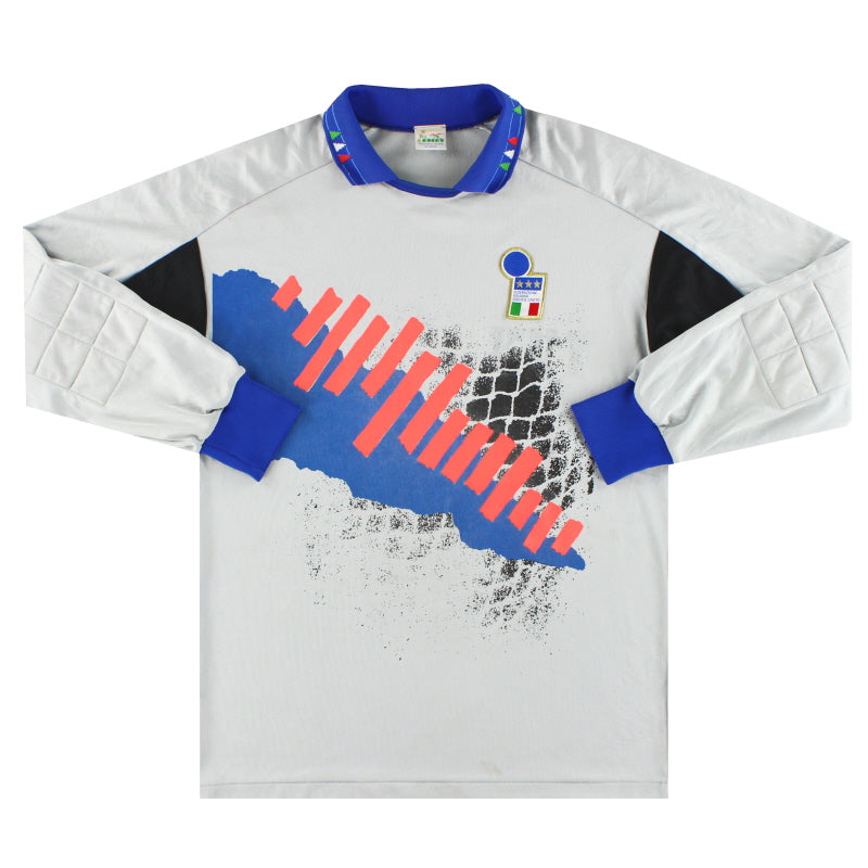 1992-93 Italy Diadora Player Issue Goalkeeper Shirt L - Classic Football Kit