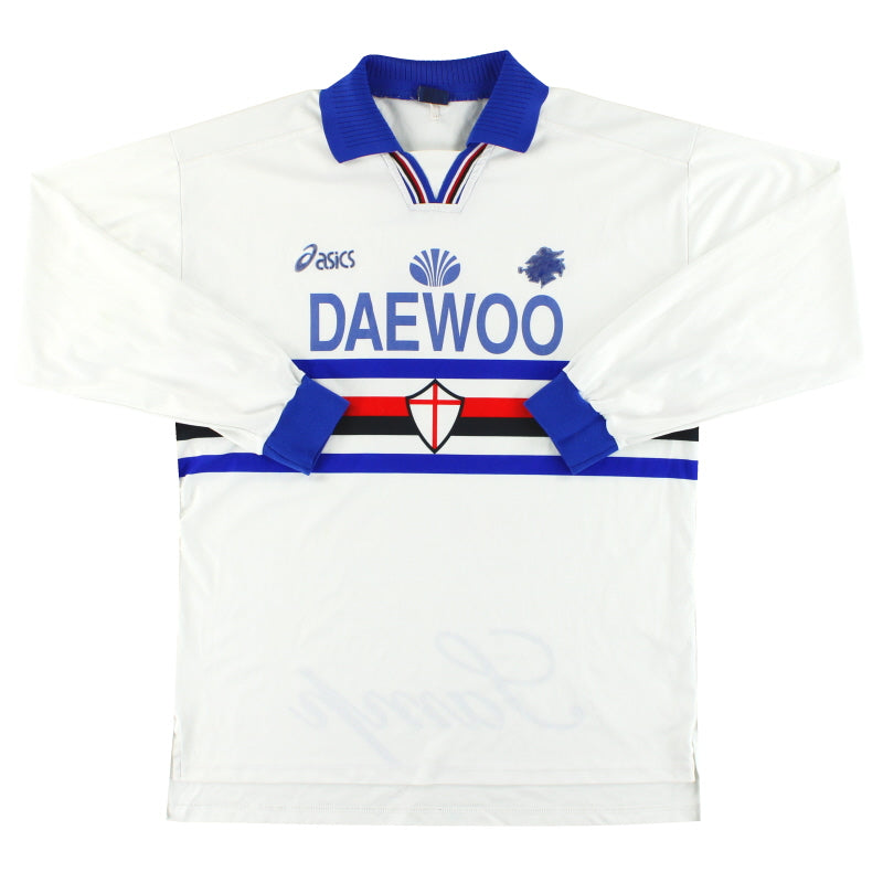 1997-98 Sampdoria Asics Away Shirt #6 L/S XL - Classic Football Kit