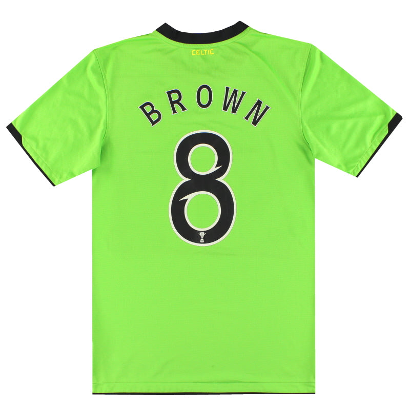 2010-11 Celtic Nike Away Shirt Brown #8 S - Classic Football Kit