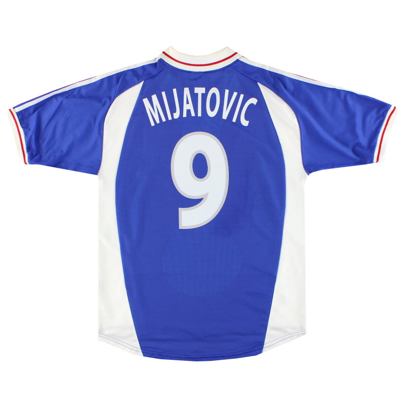 2000-01 Yugoslavia adidas Home Shirt Mijatovic #9 *Mint* M - Classic Football Kit