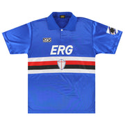1992-94 Sampdoria Asics Home Shirt #4 L - Classic Football Kit