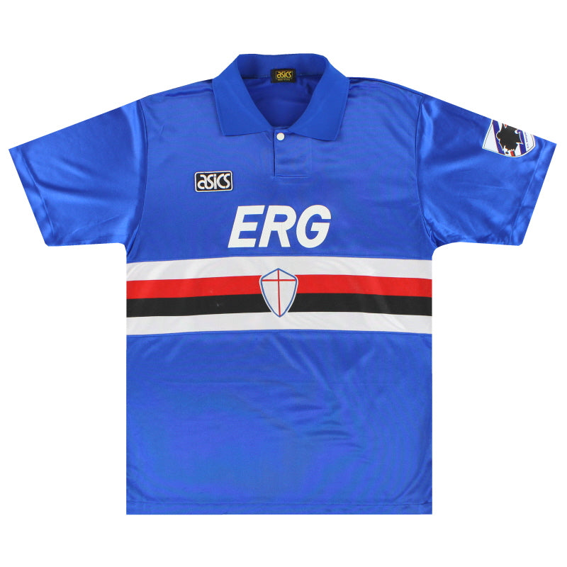 1992-94 Sampdoria Asics Home Shirt #4 L - Classic Football Kit