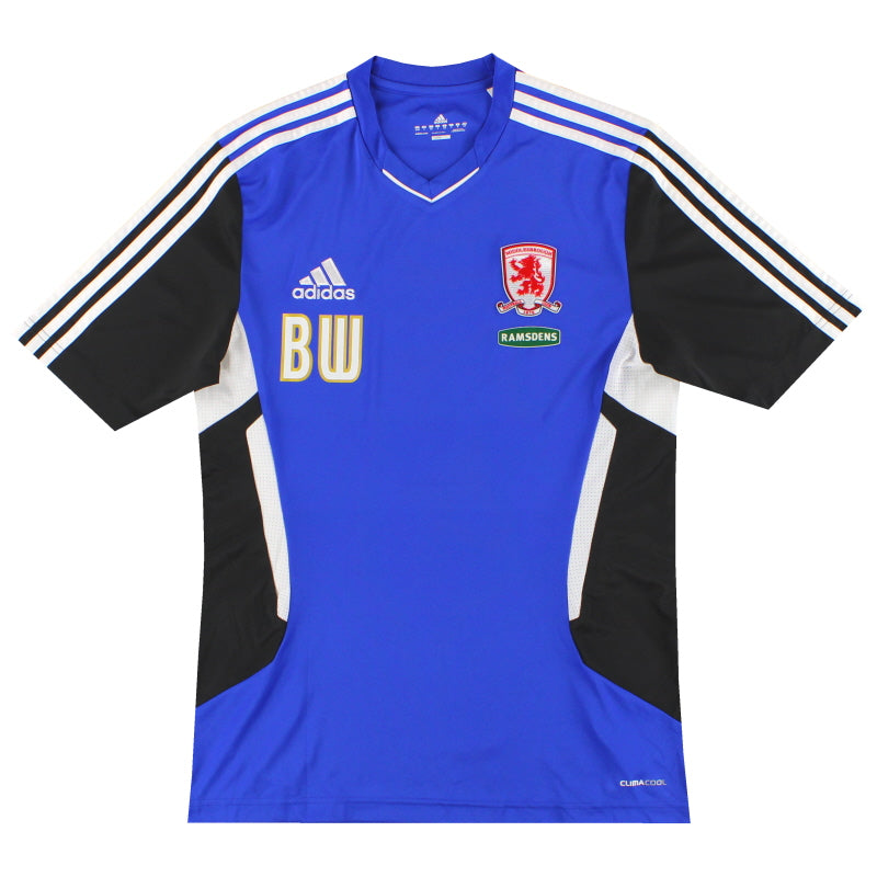 2010-11 Middlesbrough adidas Staff Issue Training Shirt 'BW' S - Classic Football Kit