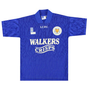 1992-94 Leicester Fox Leisure Home Shirt Thompson #8 Y - Classic Football Kit