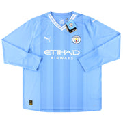 2023-24 Manchester City Puma Home Shirt L/S *w/tags* - Classic Football Kit