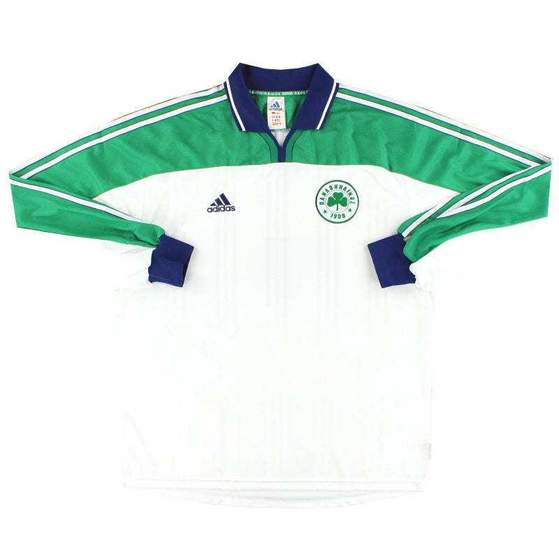 2000-01 Panathinaikos adidas Player Issue Away Shirt L/S *w/tags* XL - Classic Football Kit