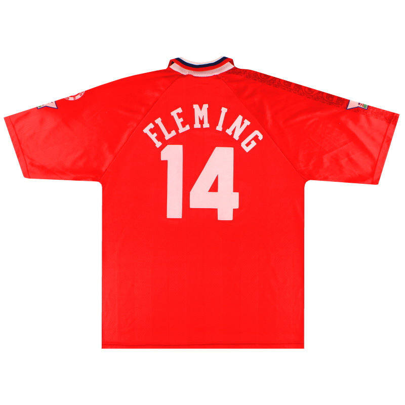 1996-97 Middlesbrough Errea Home Shirt Fleming #14 XXL - Classic Football Kit