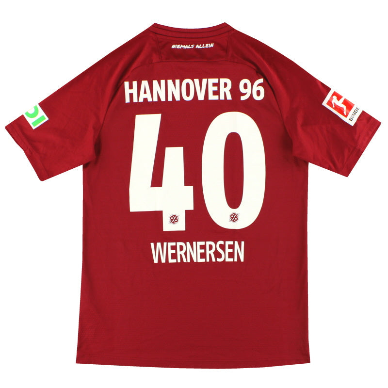 2018-19 Hannover 96 Jako Home Shirt Wernersen #40 M - Classic Football Kit
