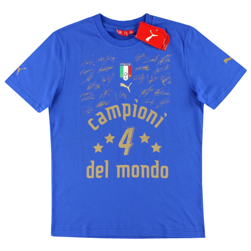 2006-07 Italy Puma 'Campioni Del Mondo' Graphic Tee *w/tags* S - Classic Football Kit
