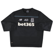 2015-16 Stoke New Balance Player Issue Training Sweatshirt 'AD' L