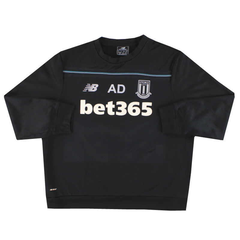 2015-16 Stoke New Balance Player Issue Training Sweatshirt 'AD' L