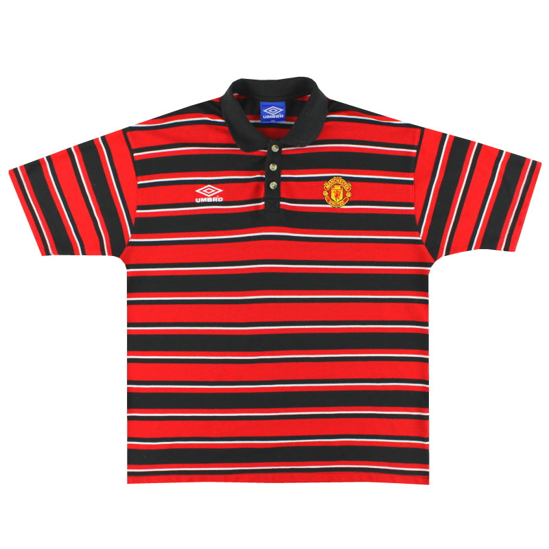 1996-97 Manchester United Umbro Polo Shirt XXL - Classic Football Kit