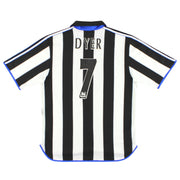 1999-00 Newcastle adidas Home Shirt Dyer #7 L - Classic Football Kit