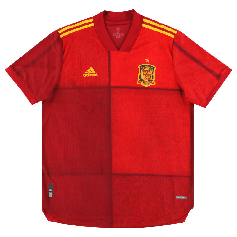 2020-21 Spain adidas Authentic Home Shirt *Mint* XL - Classic Football Kit