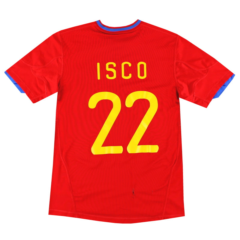 2009-10 Spain adidas Home Shirt Isco #22 XL.Boys - Classic Football Kit