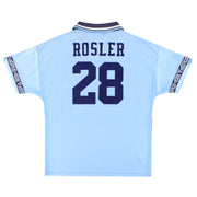 1993-95 Manchester City Umbro 'Signed' Home Shirt Rosler #28 M - Classic Football Kit