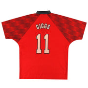 1996-98 Manchester United Umbro Home Shirt Giggs #11 L - Classic Football Kit
