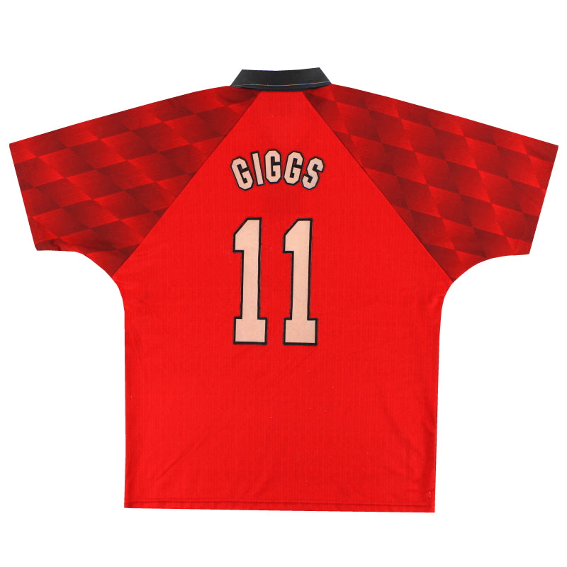 1996-98 Manchester United Umbro Home Shirt Giggs #11 L - Classic Football Kit