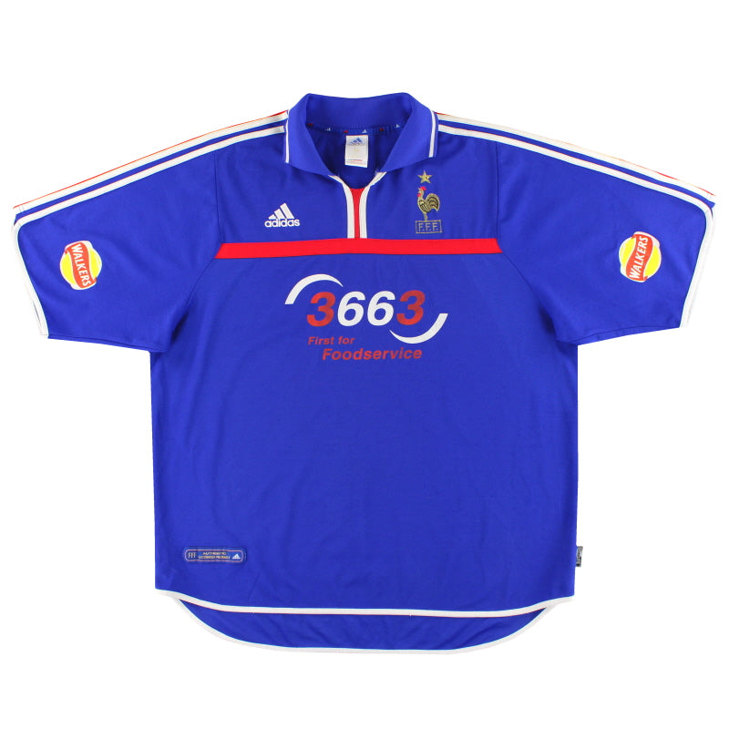 2000-02 France adidas Home Shirt XXL - Classic Football Kit