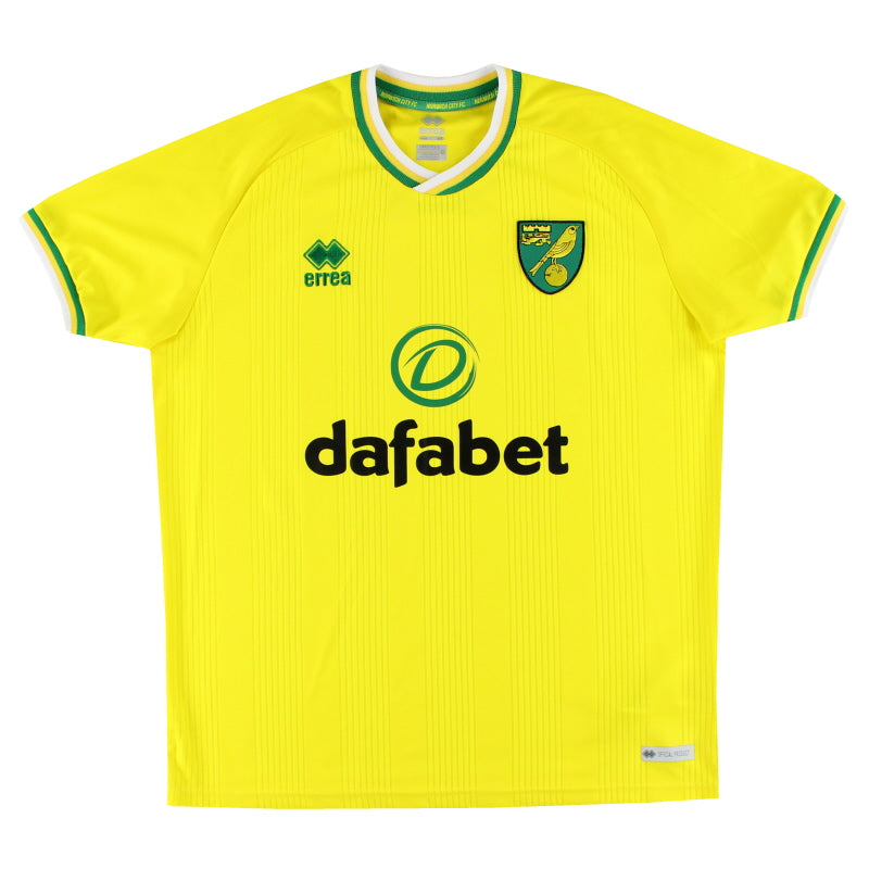 2020-21 Norwich City Errea Home Shirt M - Classic Football Kit