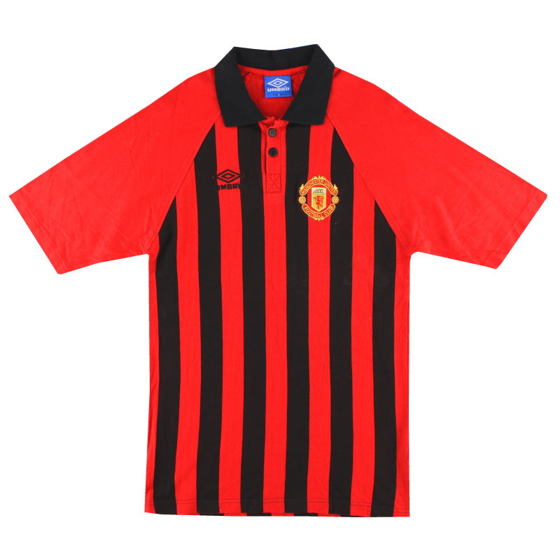 1994-95 Manchester United Umbro Polo Shirt M - Classic Football Kit