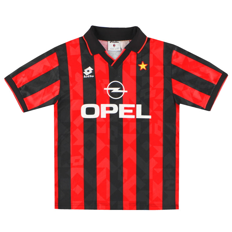 1994-95 AC Milan Lotto Player Issue Home Shirt M - Classic Football Kit