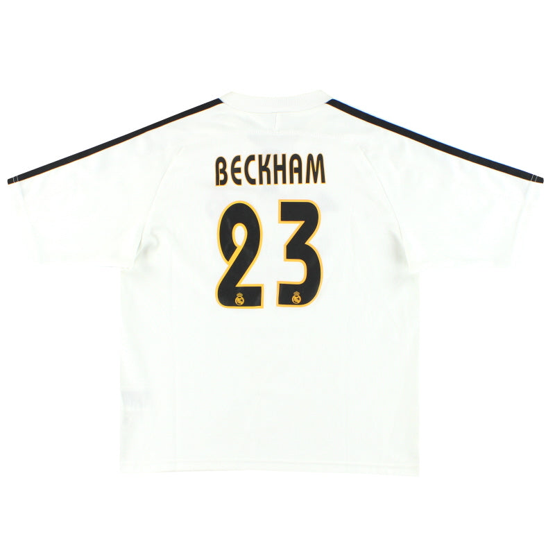 2003-04 Real Madrid adidas Home Shirt Beckham #23 XL.Boys - Classic Football Kit