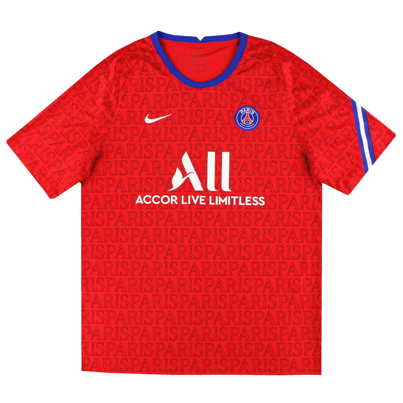 2020-21 Paris Saint-Germain Nike Breathe Pre-Match Shirt *Mint* XL - Classic Football Kit