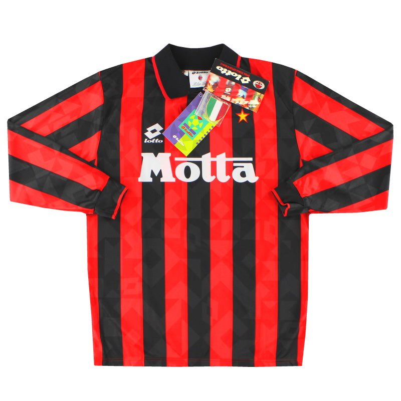 1993-94 AC Milan Lotto Home Shirt L/S *w/tags* - Classic Football Kit