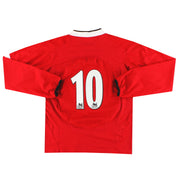 2004-06 Manchester United Nike Home Shirt L/S #10 - Classic Football Kit