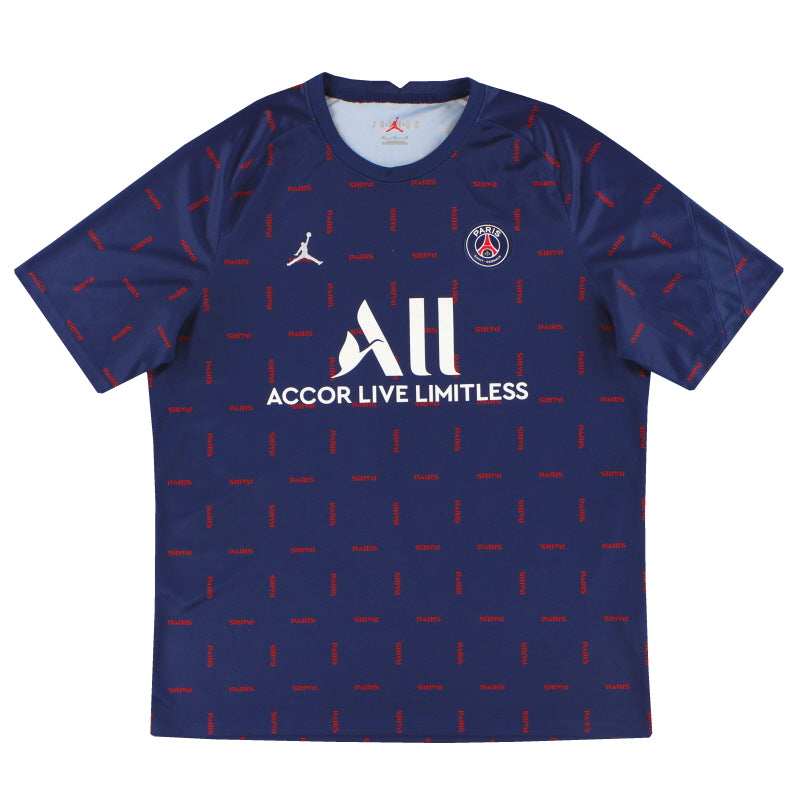 2021-22 Paris Saint-Germain Nike x Air Jordan Pre-Match Shirt XL - Classic Football Kit