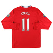2011-12 Manchester United Nike Home Shirt Giggs #11 L/S