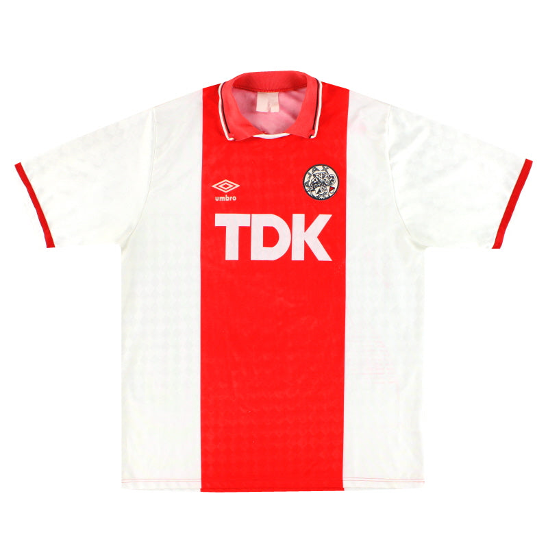 1989-91 Ajax Umbro Home Shirt XL - Classic Football Kit