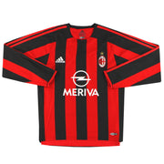 2003-04 AC Milan adidas Player Issue Home Shirt #7 L/S *Mint* - Classic Football Kit