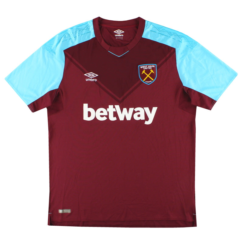 2017-18 West Ham Umbro Home Shirt *As New* XXL - Classic Football Kit