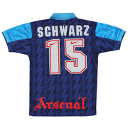 1994-95 Arsenal Nike Away Shirt Schwarz #15 S - Classic Football Kit