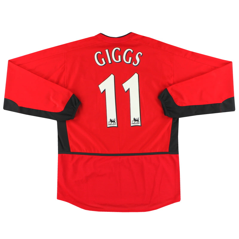 2002-04 Manchester United Nike Home Shirt Giggs #11 L/S - Classic Football Kit