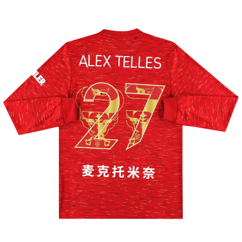 2020-21 Manchester United adidas 'Chinese New Year' SAMPLE Home Shirt Alex Telles #27 L/S *w/tags* - Classic Football Kit